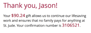 St. Jude April 2015 Payment Confirmation